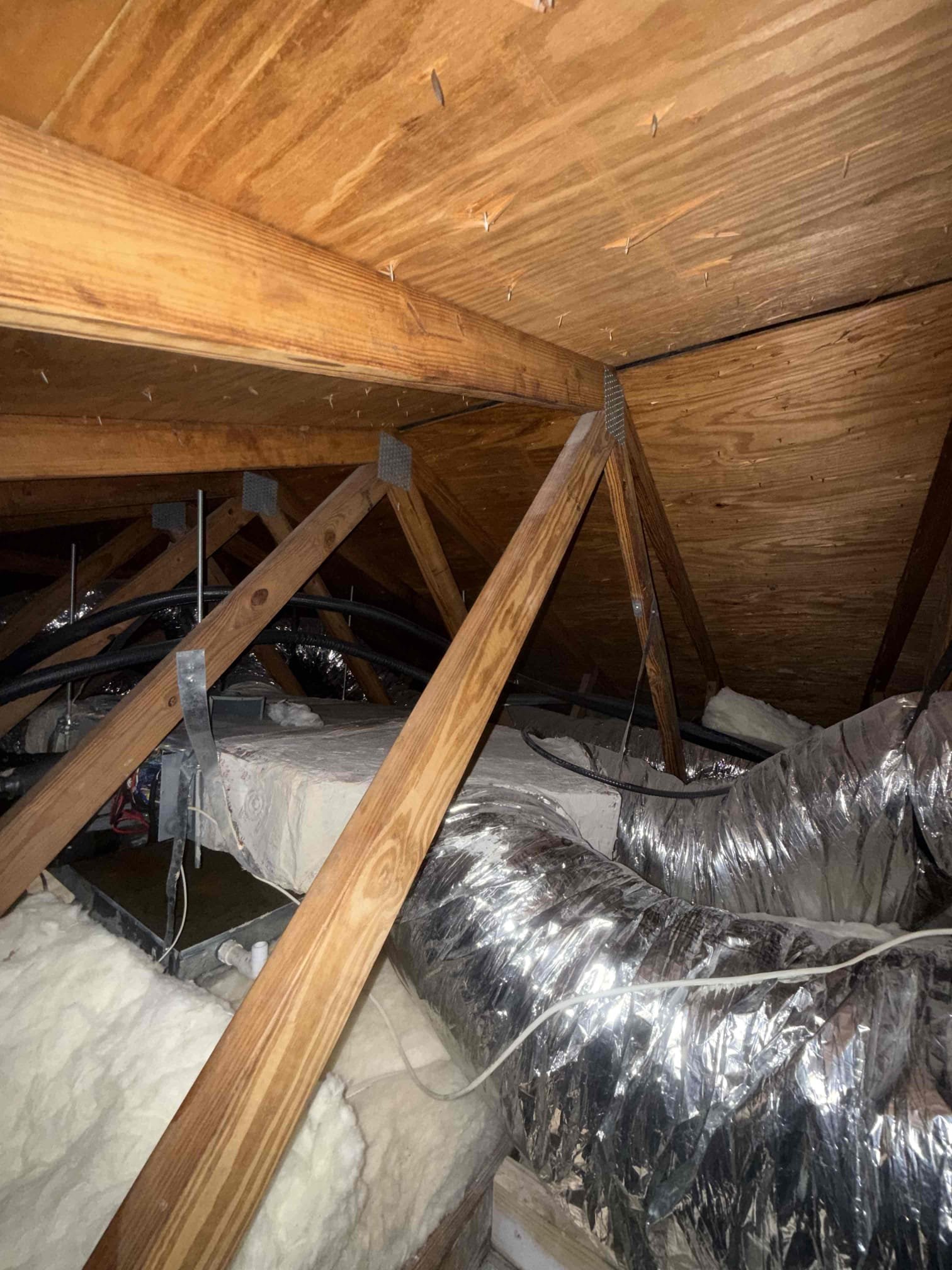 On arrival found ducted mini split leaking water due to bad board and burnt pump. Will submit estimates for repairs and replacement.