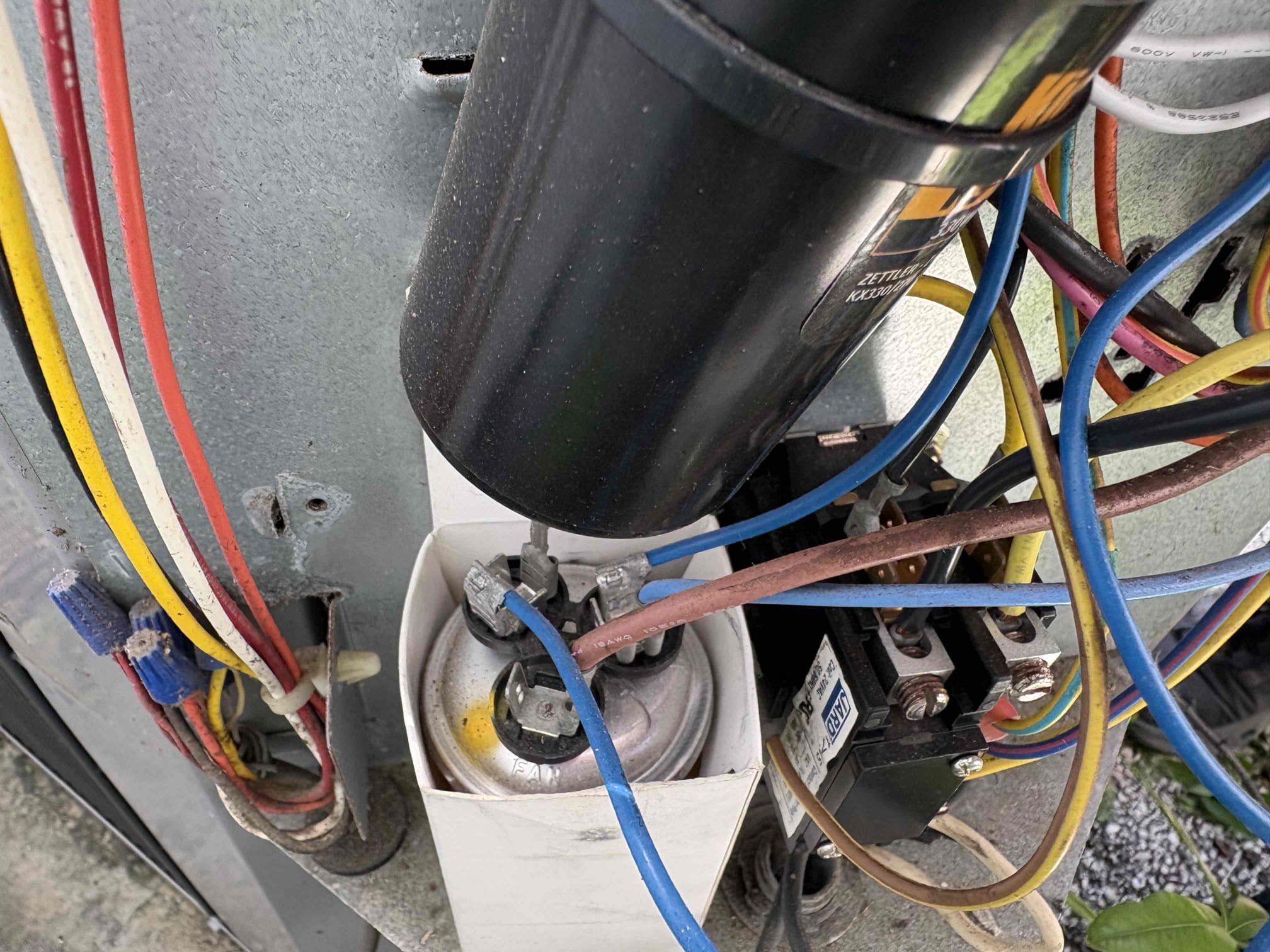 Waived diagnostic with repair 

Replaced failed outdoor capacitor 

Verified system operations 