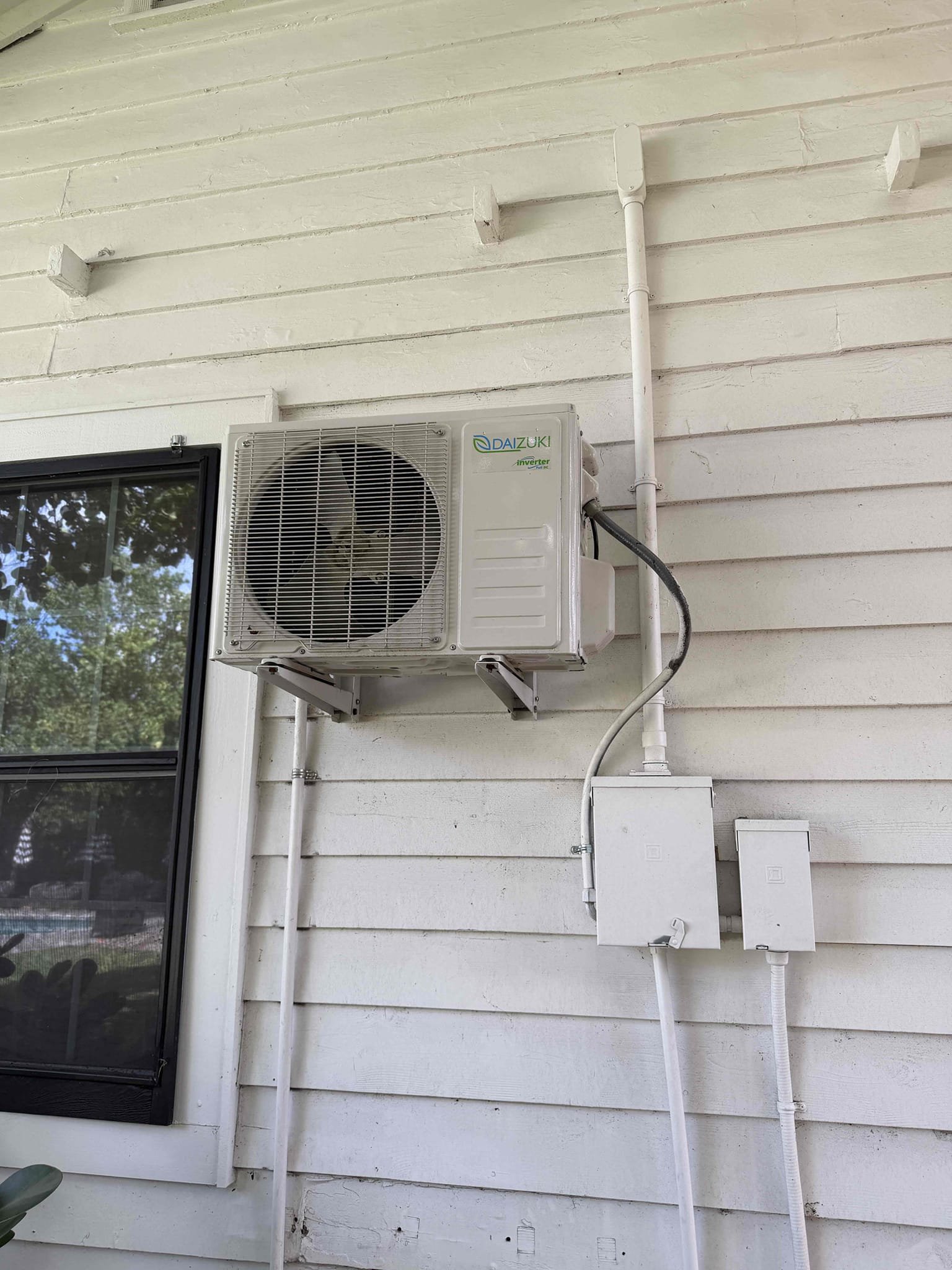 Mini split  system in detached home not cooling. Found system running but not blowing cool air. System pressures are completely flat and system is actually pulling a vacuum. Performed leak search and found leak at 4 way reversing valve inside condenser. This hole is large and blowing refrigerant charge quickly. 
Submitting estimate for reversing valve replacement as well as whole system replacement. Client says they want to reach out to the guy who installed the system and see if they can do anything about it for less. 