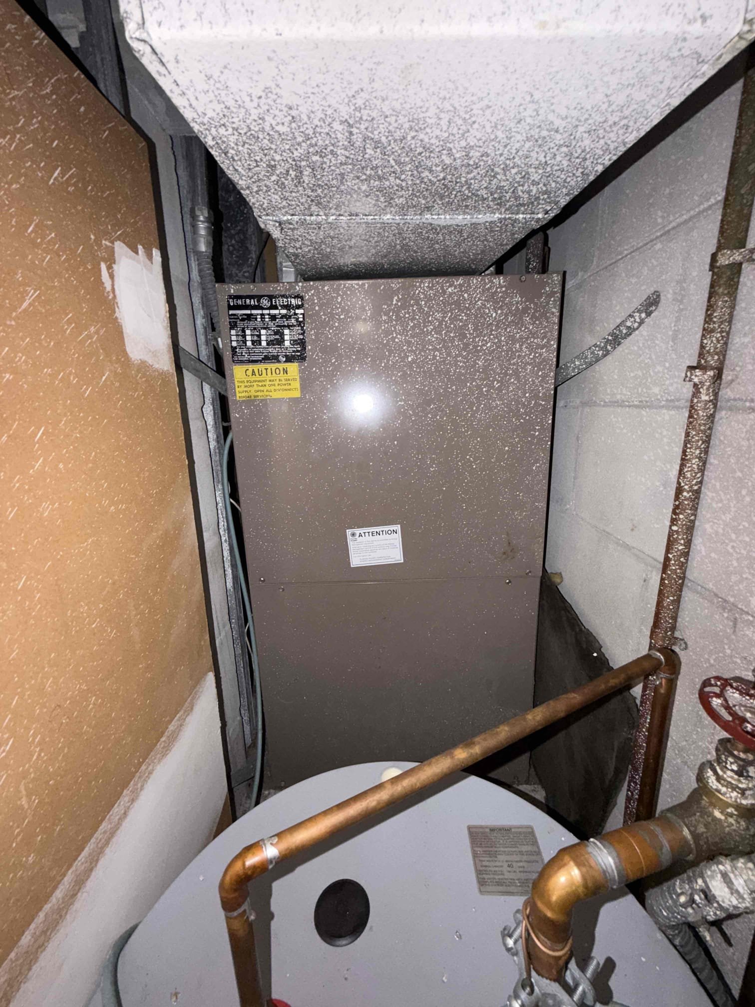 Upon my inspection, found compressor is shorted to ground and tripping the condenser breaker at the main panel. We are condemning this system as it is from 1989 and we cannot repair it at this time. 
Provided system replacement option. 