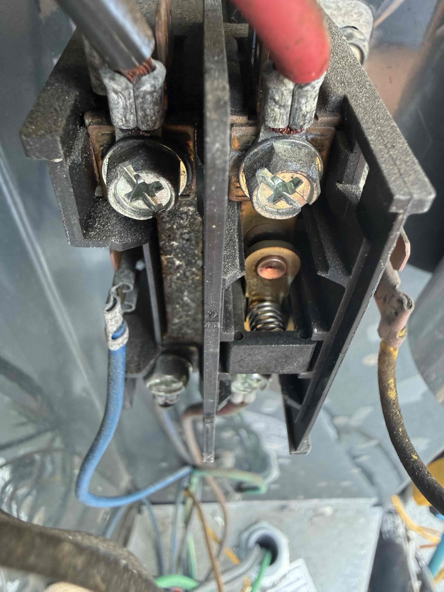 Reason for call:
Tune up 

Equipment:
2018 trane 3.5 ton 
Vertical in laundry 
Condenser on roof labeled 404

Summary:
Completed tune up to find operation of equipment within manufacturing range. Cleaned drain pan and drain line. Cleaned evaporator coil. Confirmed proper temperature and pressures. 
Found capacitor and contactor in need of replacement due to rust on terminals and weak readings on capacitor. Cap was last replaced in 2020. Contactor has never been replaced. 

Solution:
Replace contactor and capacitor. 

Warranty on repair:
1 year parts and labor warranty on repair 
