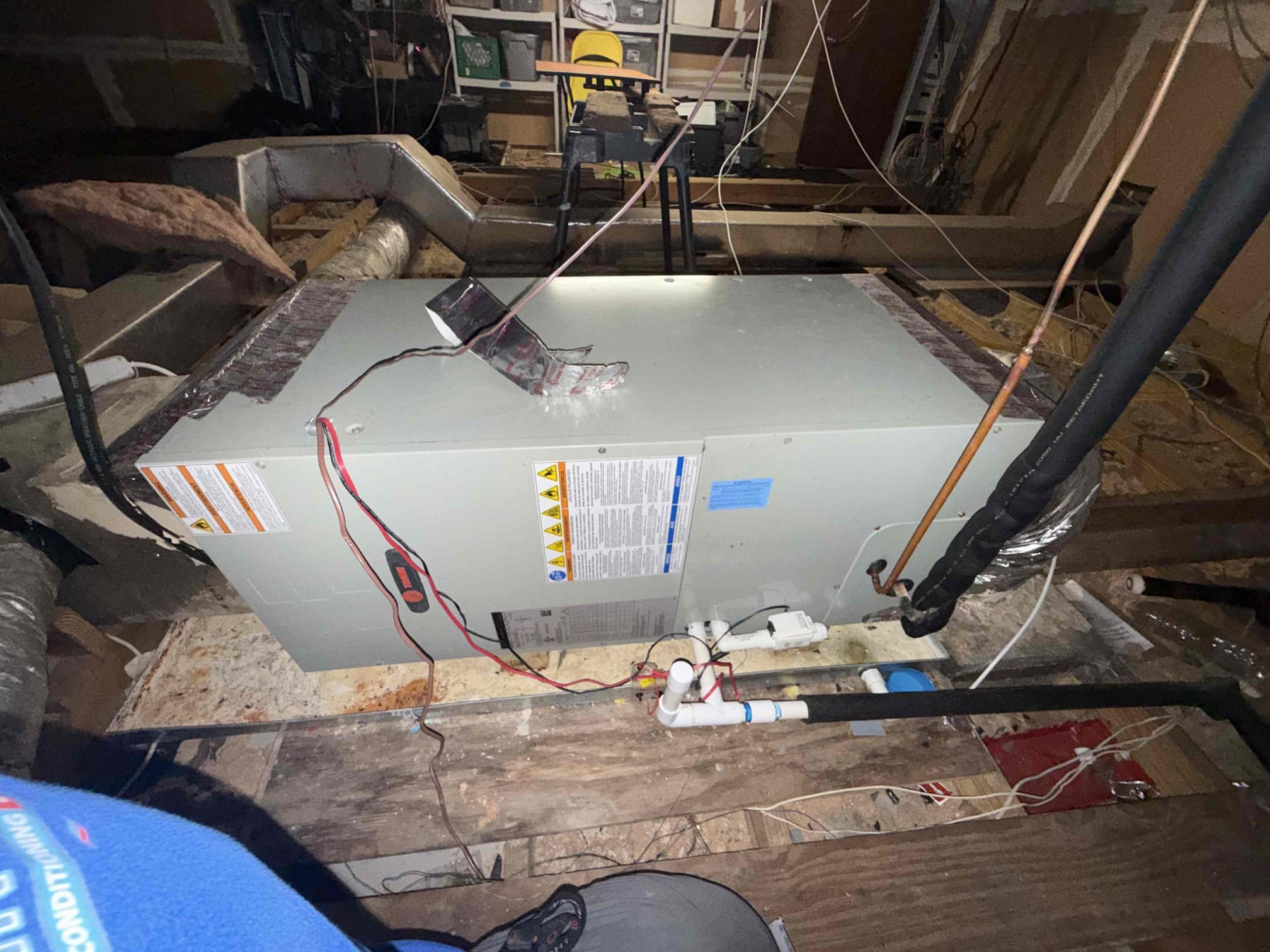 Reason for call:
No cool

Equipment:
2018 trane 3.5 ton straight cool 
Horizontal in attic space 
Condenser on roof 

Summary: 
Completed diagnostics to find ants in the contactor, preventing proper voltage from reaching the components. Replace the contactor and the capacitor today also found exposed low-voltage wiring on the roof re-replaced the low-voltage wiring to confirm this will not be an issue in the future. 
Equipment was cooling with a 20° temperature split 
Pressures were adequate
System is showing its age of multiple places, but is operating well as of now. 
