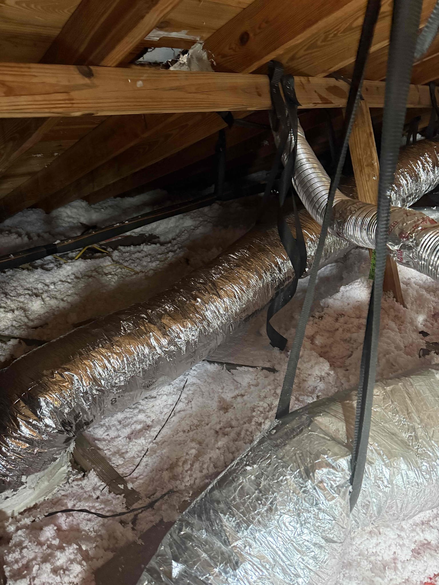 Plus two duct run replacement 8in due to mobile home flex in attic 
10 year leak free warranty. On two 8 in ducts. 