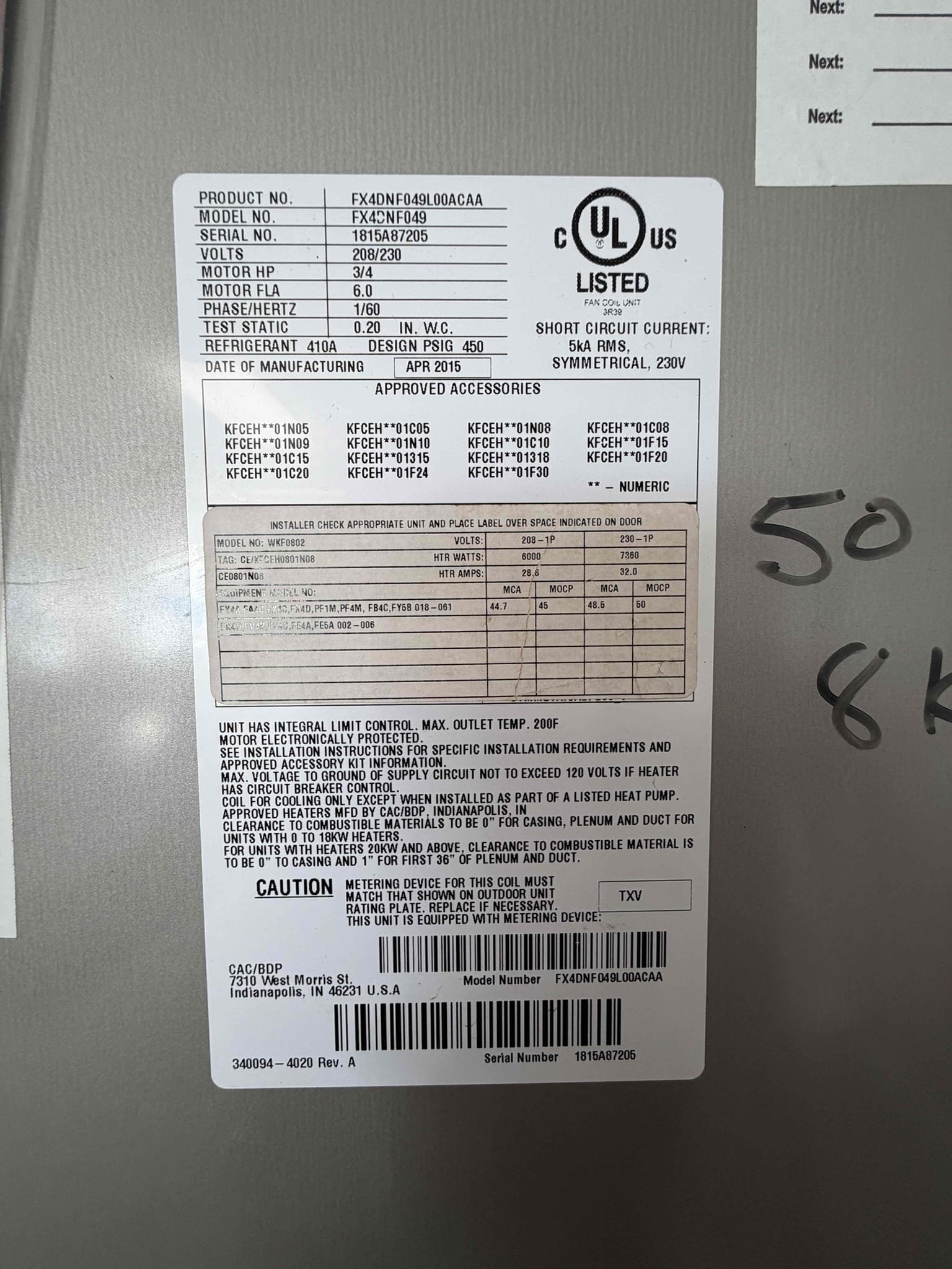 Client states system on left side of home stops blowing cool air normally in the middle of the day and they have to turn it off by thermostat for 20 minutes and then turn back on for it to cool again. Upon my inspection, found system condenser capacitor for fan motor is very weak and fan motor is pulling high amps. Replaced capacitor and fan motor amps are now within factory spec. System pressures indicate low on refrigerant. Added 2lbs to achieve proper pressures. System is cooling with a 20° temperature split at this time. 

On right side of home system, client had us look at it today for the air handler making excessive noise. Found the blower wheel is off balance and shaking the system. Client is going to try and source a new blower wheel himself. 

Client is aware systems are oversized for home. 