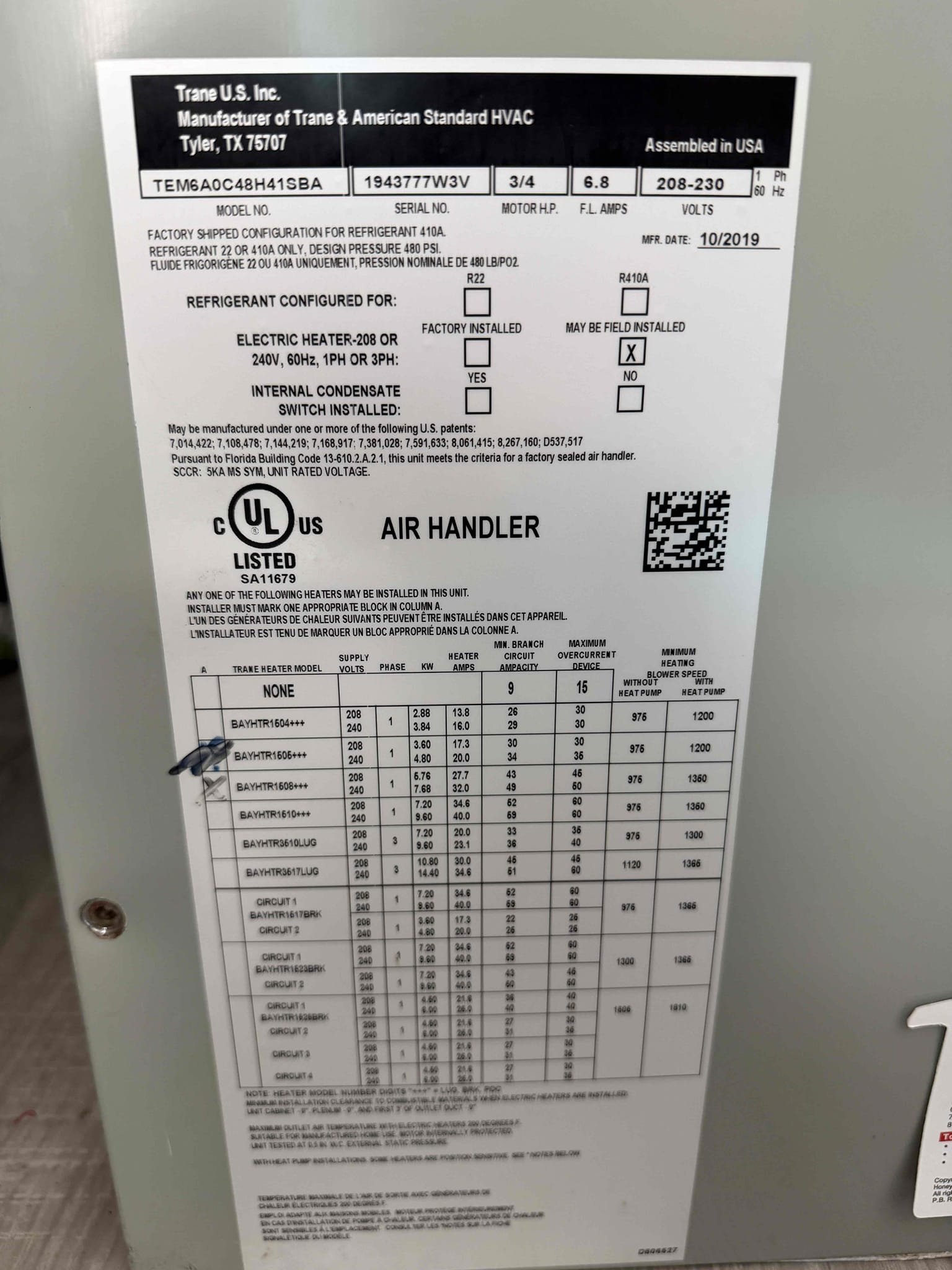 System on right side of home:
Client replaced blower wheel with one purchased online and system still makes loud noises when fan ramps up to high speed. I inspected the blower wheel and found it is severely off balance. 
Sending quote to replace blower wheel with manufacture supplied. 
System is off at this time. Left door to air handler off and power off as client requested. 