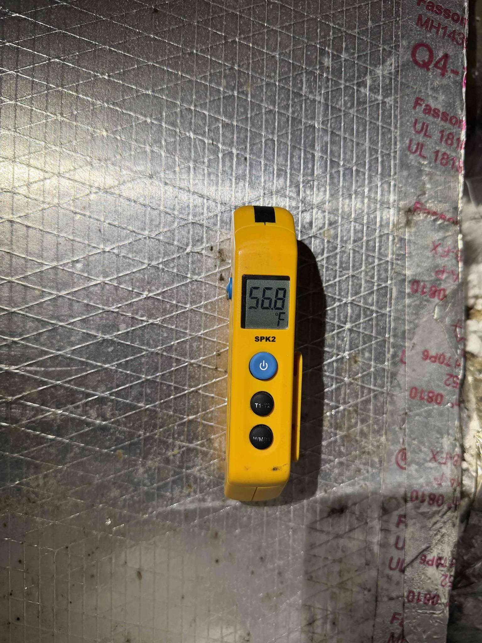 Paw my inspection found system working properly. However, system is sweating and ductwork is now sweating. Client had blown in insulation recently and shortly after there is now condensation issues on the duct system and air handler. 
Upon my inspection, I found the ductwork is buried under insulation, which is reducing the temperature below dewpoint, causing the ductwork to sweat and air handler to sweat. I also found that the addict does not have proper ventilation. We recommend strapping up all the ductwork, mastic ceiling, all the ductwork, and installing a gable vent exhaust fan. Sending quote for both.
Waiving the $95 service fee moving forward with either quote
