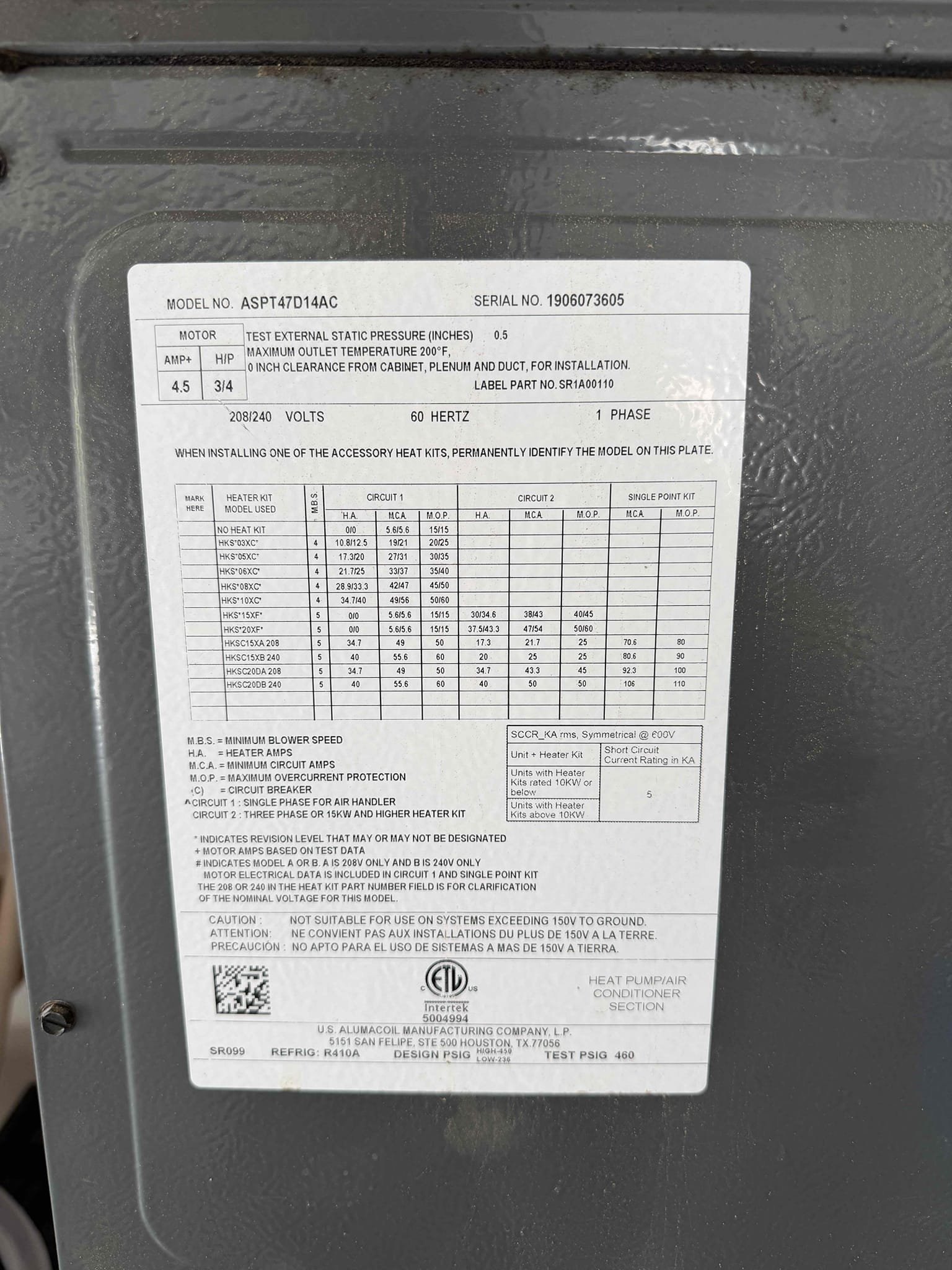 Upon my inspection, found system not cooling due to a bad capacitor. Replace capacitor and started system. System is cooling with a 20° temperature split at this time. Checked amp draws and found the condenser fan motor is over ping at 1.3 A and it is rated for 1.2 A. Sending a quote for replacement condenser fan motor if Client would like to be proactive. Helped Client find the filter that they need on our website for easier filter change outs.
Offered Maitenence plan but client is planning on selling home soon. 