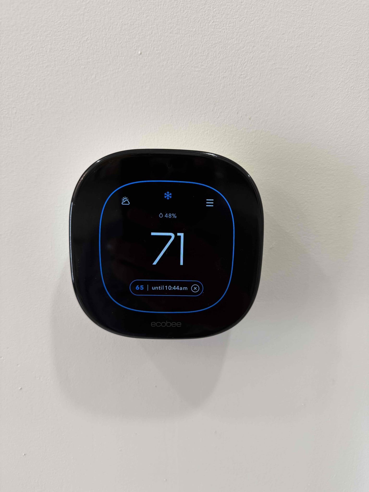 Inspected home for high humidity. Found thermostat was reading temp and humidity incorrectly. Adjusted thermostat to read properly. Filled unit with proper amount of refrigerant. Unit has 20* split. Pressures good. Unit cooling properly. 
