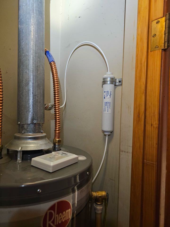 Replaced a copper ice maker line with 1/4” tubing. 