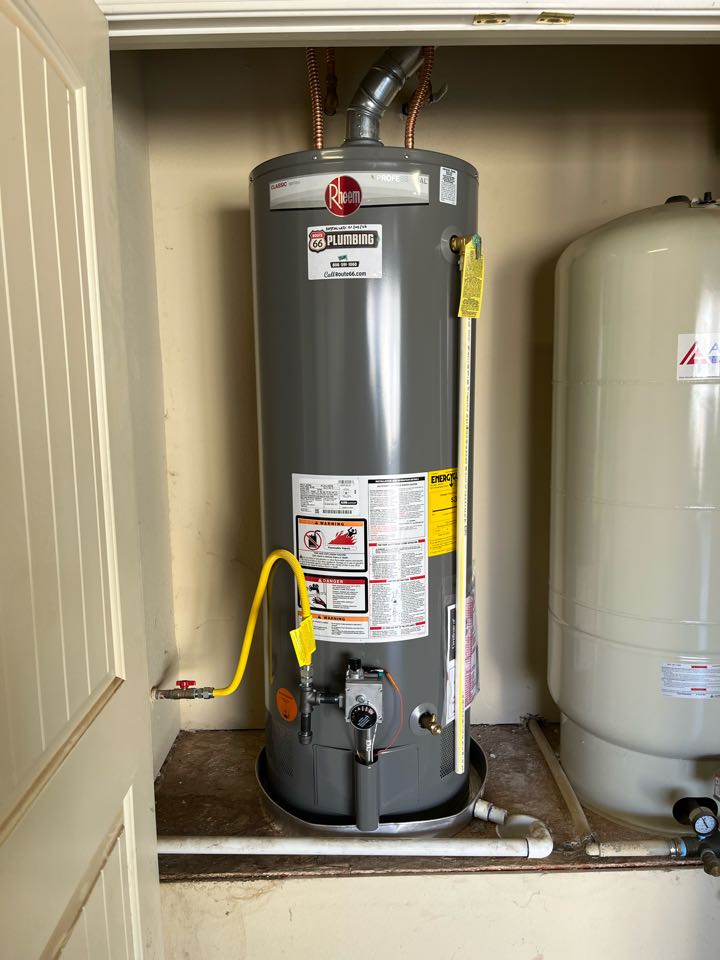 Replaced a 50 gal gas water heater with a Rheem.