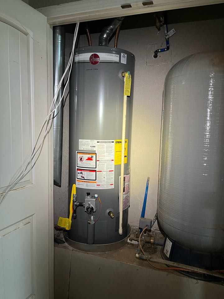 Replaced a 50 gal gas Rheem water heater.