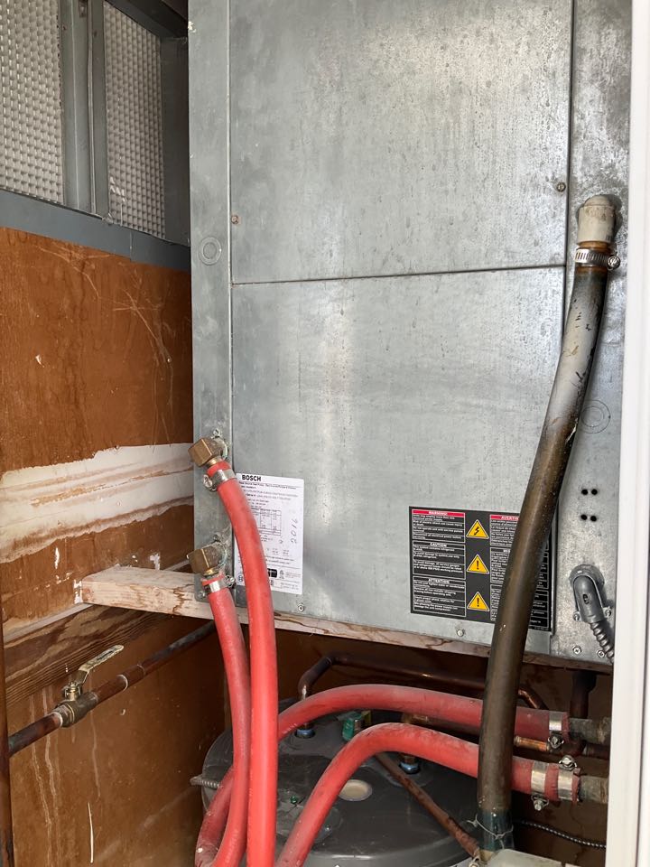 AC Maintenance Call. Perform routine maintenance per maintenance agreement on water source air conditioning system.