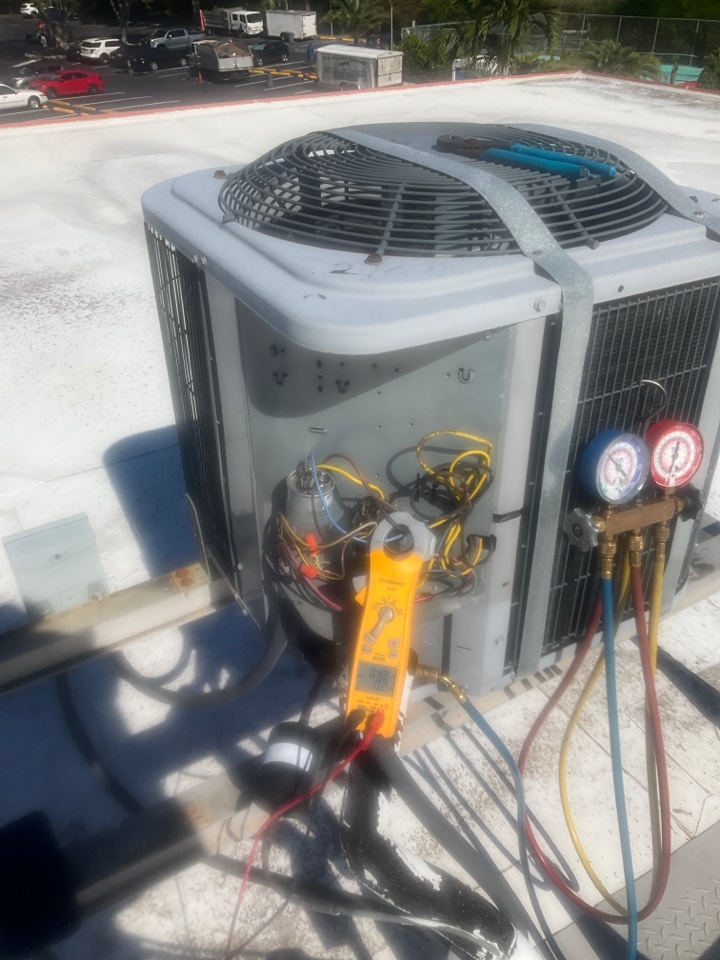 AC Maintenance Call. Perform routine maintenance per maintenance agreement on Tempstar and First Company air conditioning split system. 