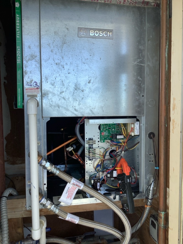 AC Maintenance Call. Perform routine maintenance per maintenance agreement on First Company Hydrotech water source air conditioning system. 