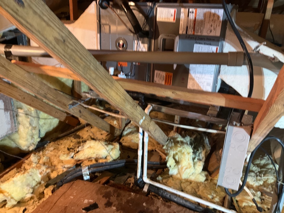 AC Repair Call unit leaking water. Evaluate system to find drain line was clogged. Clear drain line and unit is now cooling properly and is no longer leaking water. 