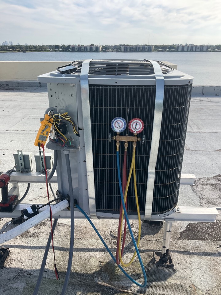 AC Maintenance Call. Perform routine maintenance per maintenance agreement on air conditioning split system. 