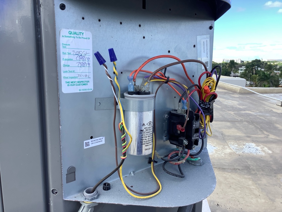 AC Maintenance Call. Perform routine maintenance per maintenance agreement on Ruud air conditioning split system. 