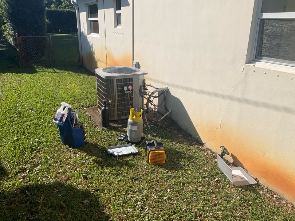 AC Service Call. Install new condenser coil for air conditioning system.