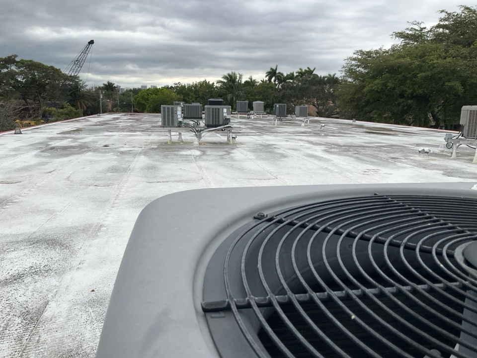 AC Maintenance Call. Perform routine maintenance per maintenance agreement on Ruud and First Company air conditioning split system. 