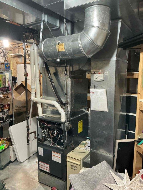 Responded to no heat complaint where furnace had stopped working the previous day. Inspection revealed dust-covered burners with significant rust accumulation. Performed thorough cleaning of burners and orifices, which restored normal heating function.