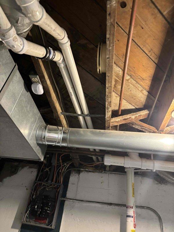 Performed scheduled clean and check on furnace as requested. Inspected heat exchanger and found significant deterioration requiring replacement. Took measurements of existing system and ductwork to provide appropriate sizing for new unit. Discussed replacement options with customer using translation assistance due to language barrier. Quotation for replacement furnace provided to homeowner.