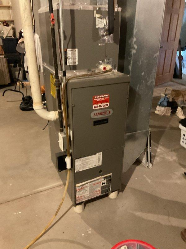 Responded to no heat complaint on a newer Lennox furnace. Diagnosed failed igniter as the root cause. Replaced igniter, verified proper operation through complete heating cycle, and restored system to normal functioning condition.