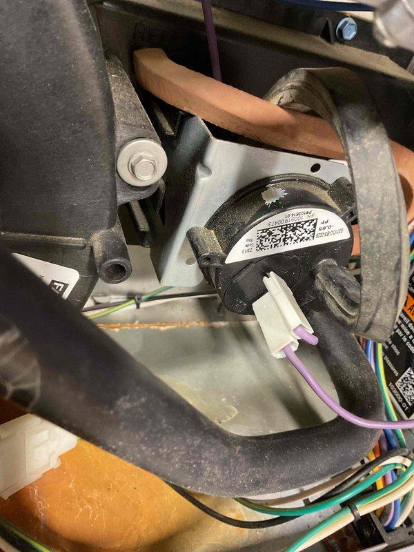 Responded to a no-heat service call on a unit previously serviced earlier this week. Diagnosed faulty pressure switches causing system failure. Replaced defective pressure switch components in the inducer motor assembly and verified proper system operation before departure.