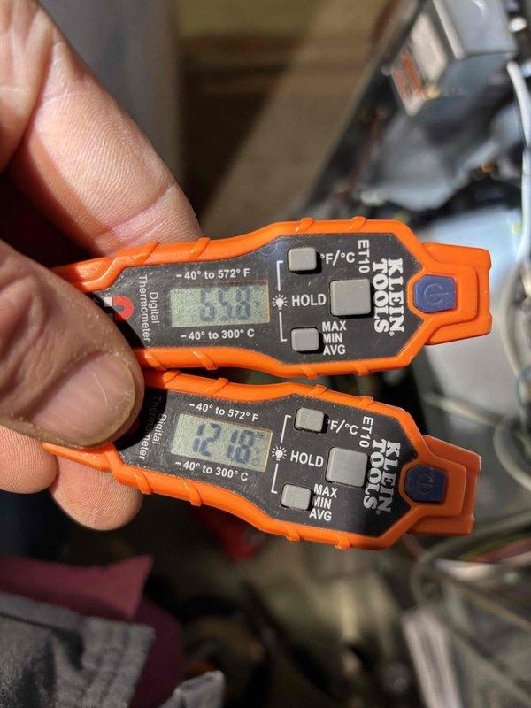 Performed comprehensive maintenance on 20-year-old Bryant PLUS 95i Preferred series furnace. Conducted temperature differential testing with readings of 83.8° and 120.1° to verify proper heat exchange operation. System was cleaned, inspected, and confirmed to be functioning within acceptable parameters despite age.