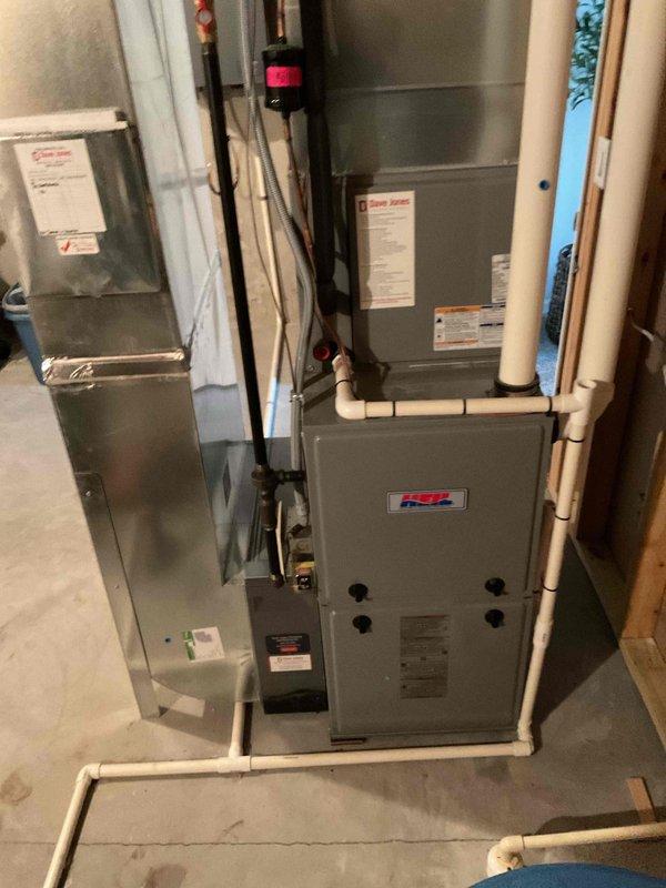 Performed routine maintenance on residential furnace system including comprehensive cleaning and operational check. Verified proper functioning of the HSE/HSL furnace unit and connected air handler components. System was found to be operating correctly with no issues identified during the service.