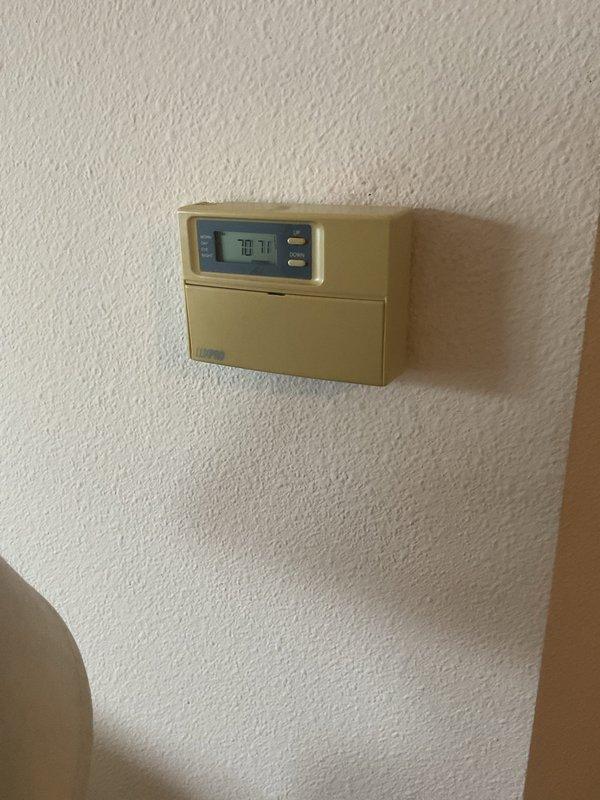 Responded to no heat service call. Diagnosed non-functioning thermostat with blank display. Determined issue was due to depleted batteries. Replaced batteries, which restored thermostat functionality and system operation.