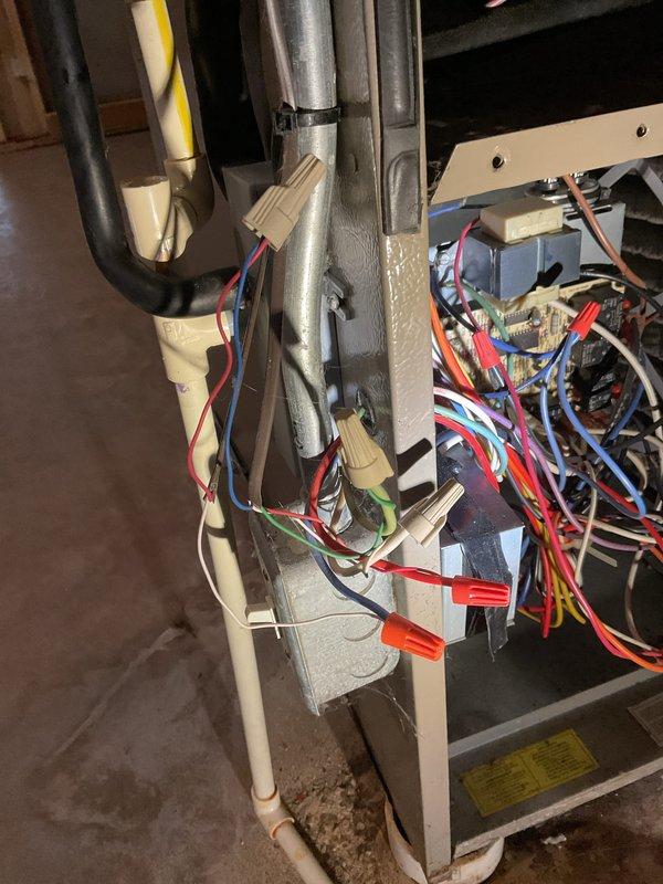 Responded to service call for furnace displaying E298 error on Nest thermostat. Inspection of Aprilaire unit revealed missing C-wire connection required for proper thermostat operation. Installed and connected C-wire from furnace control board to thermostat, resolving the error code and restoring normal heating function.