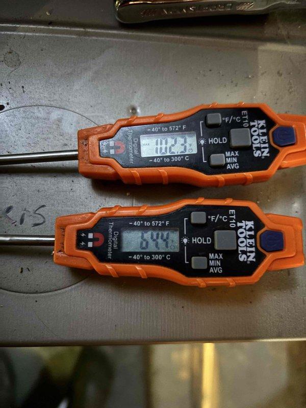 Responded to no heat call for Bryant furnace showing 3 fast/1 slow error code. Diagnostic testing revealed temperature differential of 33.3°F (102.3°F supply, 69.0°F return). Located and cleared plugged condensate drain, restoring normal system operation and heat function.