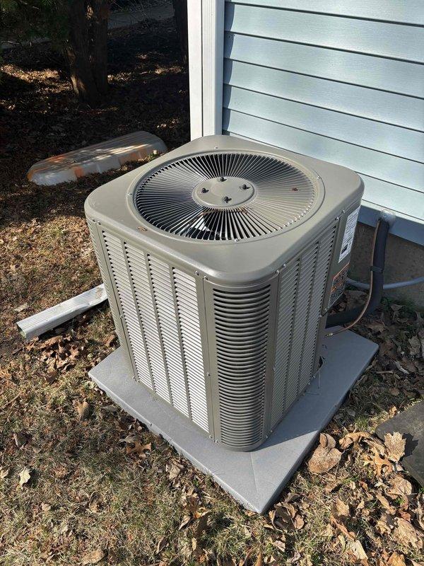 Performed seasonal start-up and operational check on residential air conditioning system. Energized unit and verified proper compressor and condenser fan operation. Measured supply and return air temperatures, confirming adequate temperature differential across the system at approximately 32-33°F, indicating normal cooling performance and refrigerant charge levels.