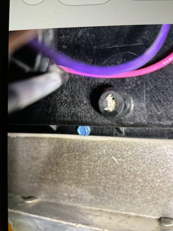 Completed prepaid heating maintenance visit. Found plugged condensate drain line and cleared blockage to restore proper drainage. Performed comprehensive clean and check of system components. Documented equipment condition including rust staining on interior panel indicating previous moisture exposure, now resolved with drain line cleaning.