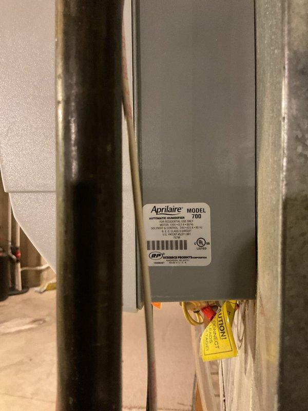 Responded to service call for non-functioning Aprilaire Model 700 automatic humidifier that was not delivering moisture to the home. Upon inspection, determined the humidifier pad had failed and required replacement. Installed new humidifier pad and performed operational testing to verify proper moisture output and system functionality. Unit confirmed working correctly upon completion.