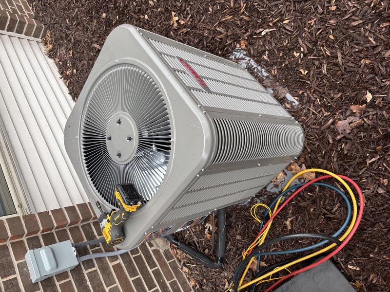 Performed seasonal start-up procedure on Unit 4 residential air conditioning system. Verified electrical connections at breaker panel, tested condenser unit operation, and confirmed proper refrigerant pressures using manifold gauge set. System operational with no issues detected.