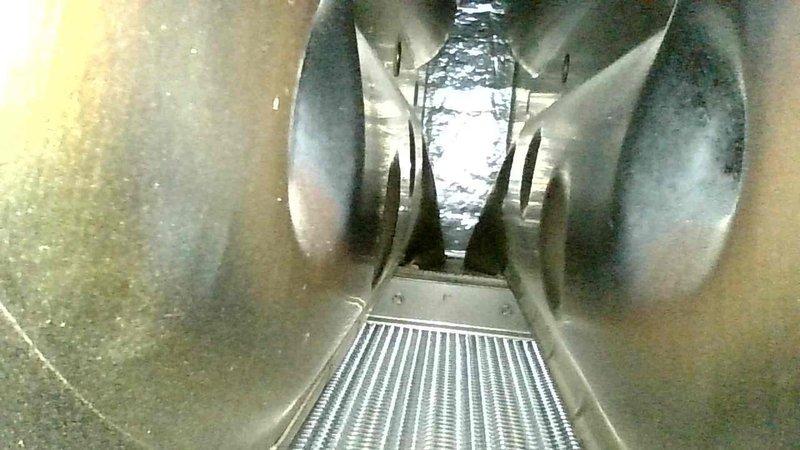 Completed routine maintenance on furnace and air conditioning system. Upon inspection, discovered a rusted heat exchanger which poses a potential safety concern and will require replacement. System is operating quietly with no other operational issues identified at this time.