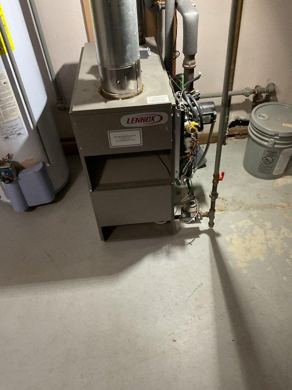 Responded to no heat call on residential boiler system. Upon inspection, diagnosed failed vent damper preventing proper operation of heating system. Removed defective vent damper assembly and installed new replacement unit. Verified proper damper operation, restored heat to residence, and confirmed system functionality before departure.