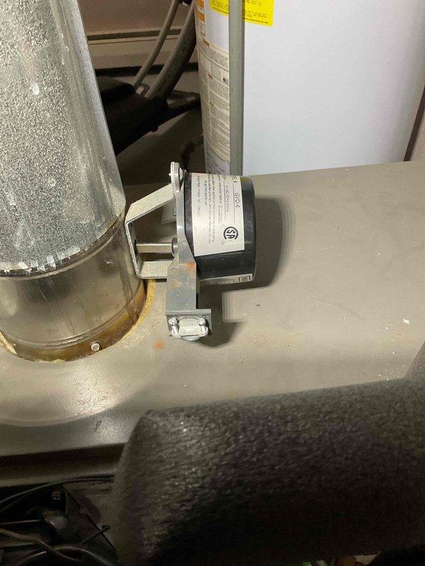 Responded to no heat call on residential boiler system. Upon inspection, diagnosed failed vent damper preventing proper operation of heating system. Removed defective vent damper assembly and installed new replacement unit. Verified proper damper operation, restored heat to residence, and confirmed system functionality before departure.