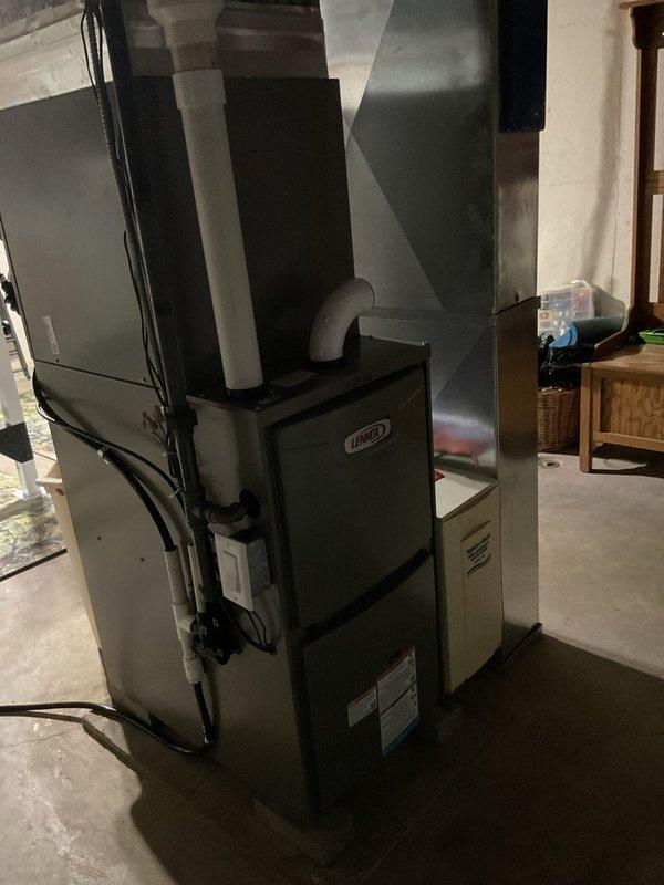 Performed seasonal startup on recently installed Lennox HVAC system with outdoor condensing unit. Verified refrigerant pressures and subcooling levels within manufacturer specifications. Confirmed system operational and running properly following installation completion.