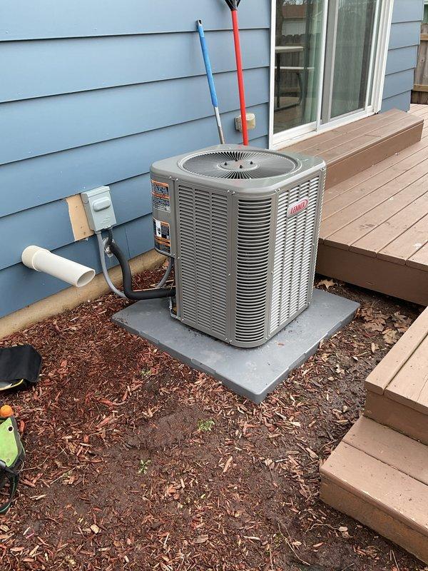 Performed seasonal startup on recently installed Lennox HVAC system with outdoor condensing unit. Verified refrigerant pressures and subcooling levels within manufacturer specifications. Confirmed system operational and running properly following installation completion.