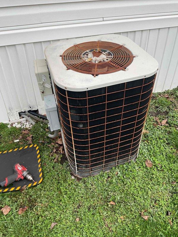 Responded to no cooling complaint on residential air conditioning system. Upon inspection, found failed contactor preventing compressor and condenser fan operation. Removed defective contactor and installed new replacement unit. Verified proper electrical connections, tested system operation, and confirmed unit cooling normally upon departure.