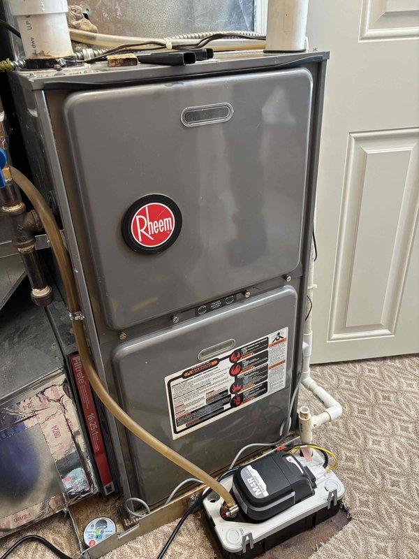 Responded to no-cooling complaint for upstairs air conditioning system. Upon inspection, identified hail damage to outdoor condenser unit causing operational failure. Assessed condenser fan assembly and housing for impact damage. Successfully completed repairs to restore cooling function. Unit tested and verified operational following repair completion.