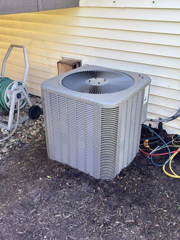Performed seasonal startup and maintenance on residential air conditioning system. Replaced 20x25x5 air filter in unit and verified proper system operation with temperature differential readings showing appropriate cooling performance. Additionally replaced customer-provided sink filter as requested.
