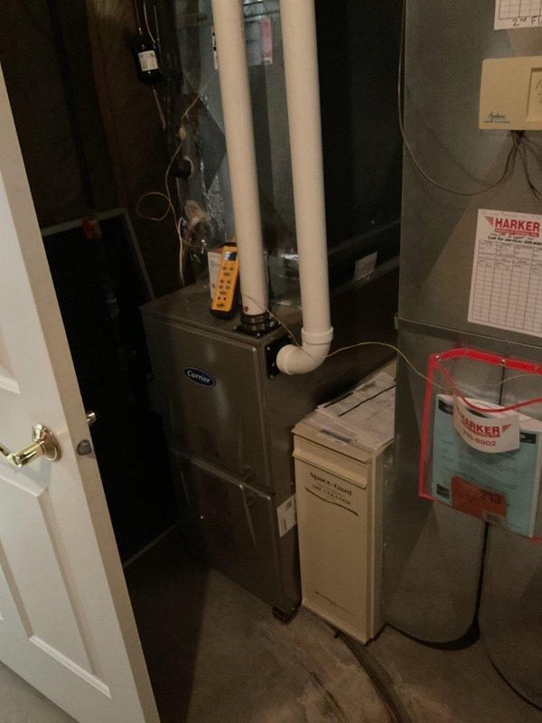 Performed comprehensive clean and check service on two residential air conditioning units. Replaced failed capacitors on both AC systems and cleaned electrical contacts to restore proper operation. Cleaned humidifier assembly, installed new humidifier filter, and replaced furnace air filters to ensure optimal system performance and indoor air quality.
