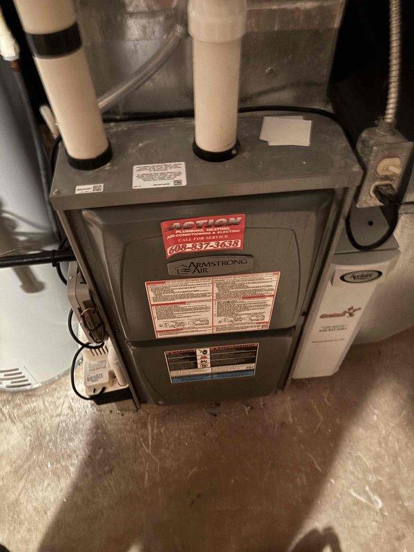 Responded to service call for furnace motor noise issue. Upon inspection, verified that recently replaced inducer assembly was functioning properly and confirmed blower motor was the source of operational noise as previously diagnosed. Replaced defective blower motor assembly under warranty coverage. Additionally, identified failed condensate pump and installed new replacement unit to ensure proper drainage system operation. Tested all components following installation, verified proper furnace operation, airflow, and condensate removal. System restored to full operational status with no abnormal sounds detected.