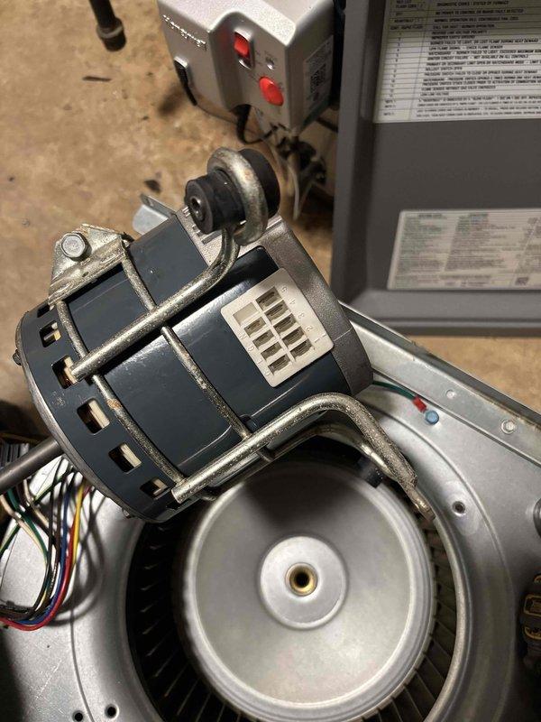 Responded to service call for AC blower malfunction. Upon inspection, diagnosed failed blower motor, malfunctioning thermostat, and compromised outdoor condensing unit. Replaced defective blower motor assembly under existing parts warranty and installed new thermostat to restore proper system control. Outdoor unit assessed and determined to require full replacement due to operational failure; customer advised of findings and recommendations for condenser replacement to restore complete system functionality.