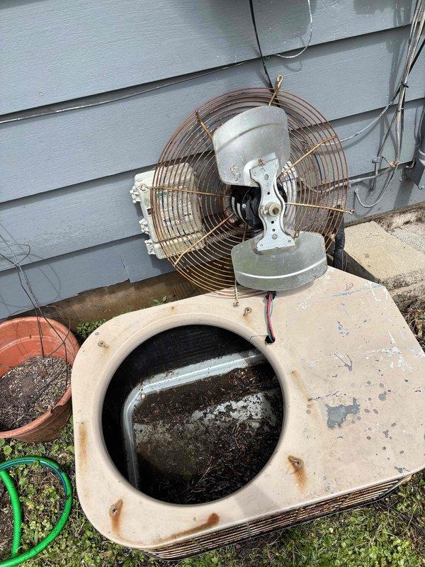 Completed comprehensive clean and check maintenance on both furnace and air conditioning system. Cleaned dirty flame sensing rod on furnace to ensure proper ignition and safety operation. Cleaned heavily soiled condenser coil on outdoor AC unit to restore proper heat transfer and system efficiency. Tested capacitor and found readings slightly below optimal range; recommended replacement to prevent future compressor failure, but homeowner declined service at this time.