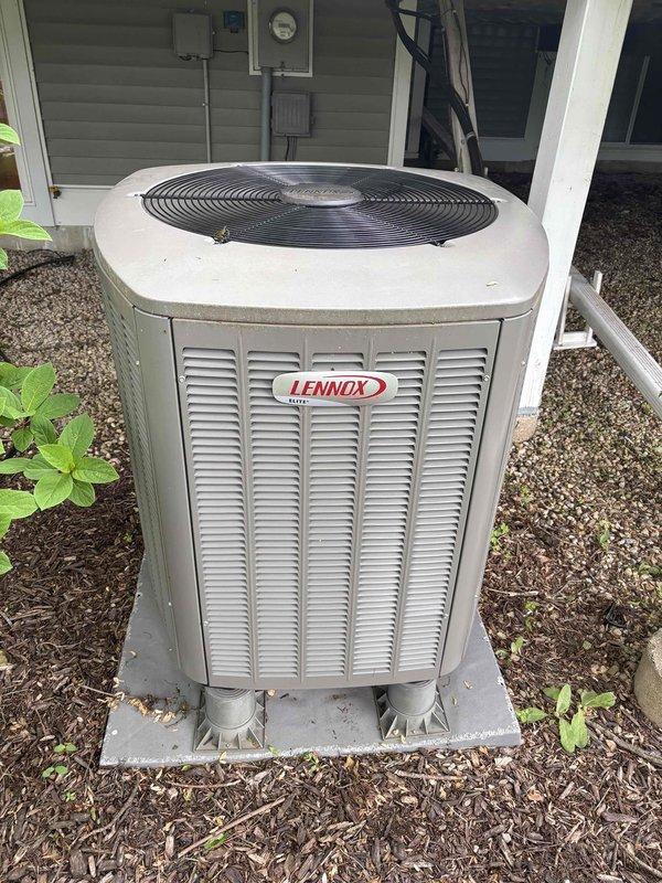 Replaced defective defrost timer board on Lennox heat pump system to restore proper defrost cycle operation. Reconfigured Ecobee thermostat settings to optimize heat pump functionality and ensure proper system staging and auxiliary heat control.