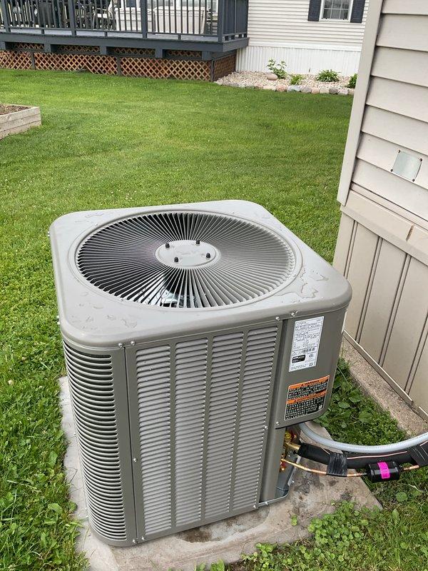 Responded to no cooling complaint on recently installed Lennox ML13XC1-030-230A24 air conditioning system. Found tripped circuit breaker at electrical panel. Replaced faulty breaker with new unit, restoring power to condensing unit. System operational upon departure with proper condensation observed on outdoor unit.